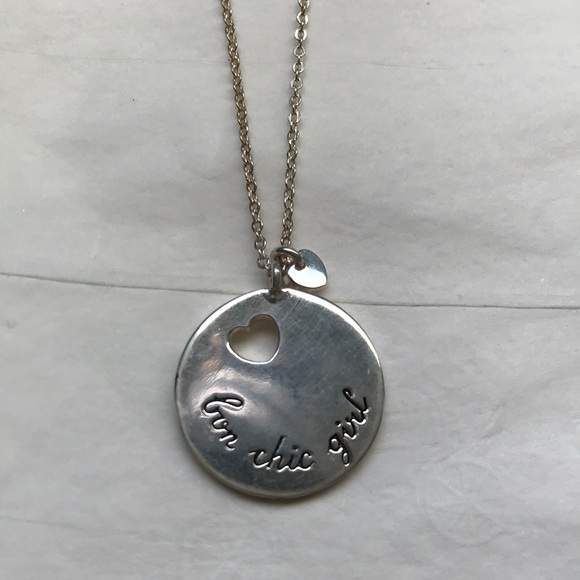 Bon Chic Girl BCBC Max Azria silver heart pendant - Picture 2 of 6